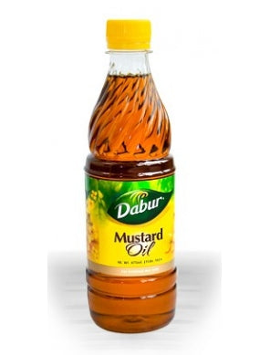 Dabur Mustard Oil 475ml – Pure Cold-Pressed Cooking Oil – Food Bazaar