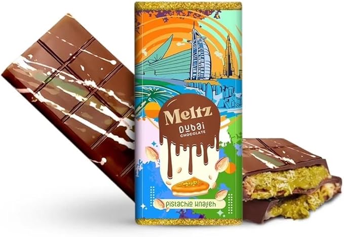 Buy meltz dubai chocolate in uk , fast delivery kunafa pistachio chocolate