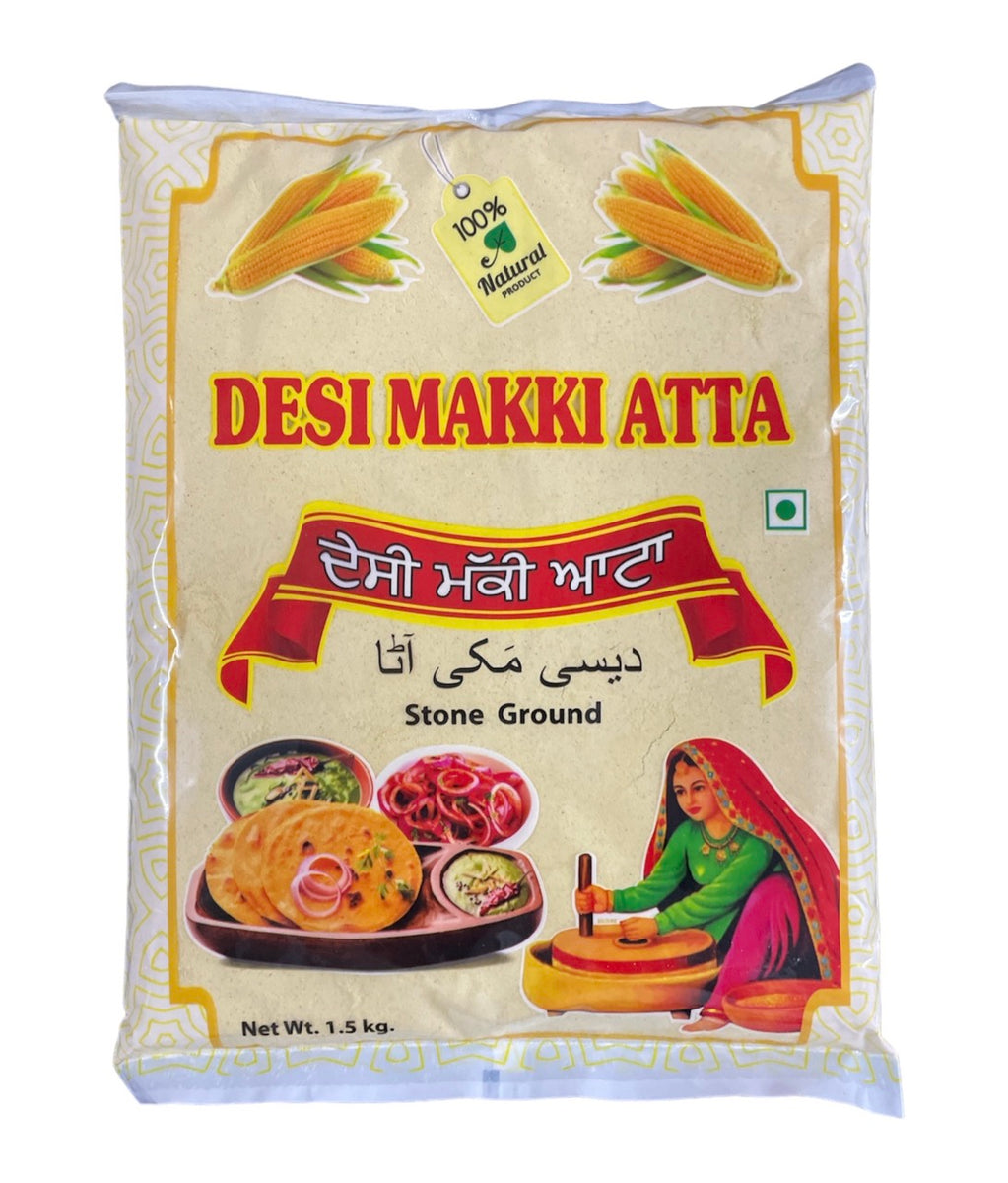 Desi Makki Atta 1.5kg - Stone Ground Corn Flour UK | Buy Online – Food ...