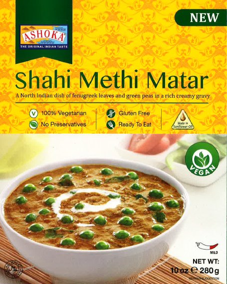 Ashoka Shahi Methi Matar 280gASHOKAFood Bazaar